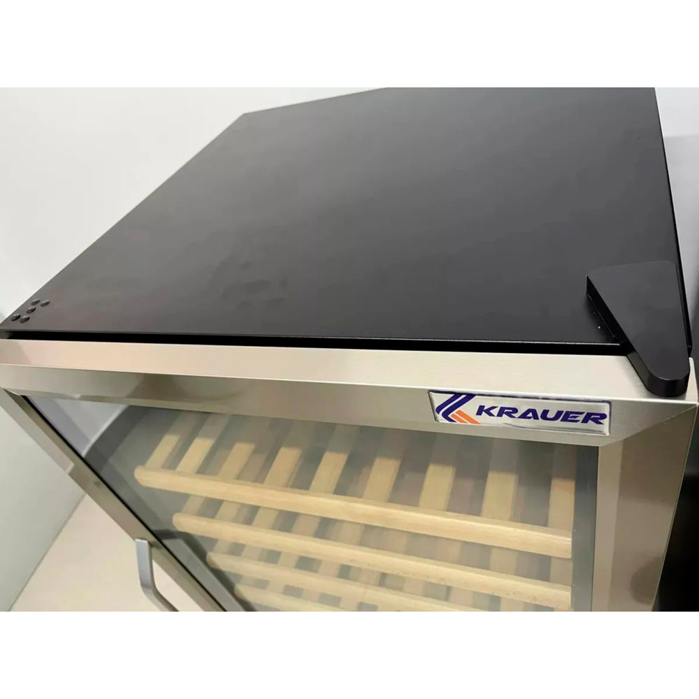 Adega Climatizada Krauer Dual Zone 68 Garrafas 220V com Compressor Silencioso e Vidro Duplo