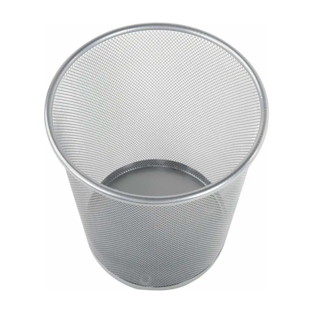 Cesto de Lixo Aramado Redondo 15L Prata Mai Home