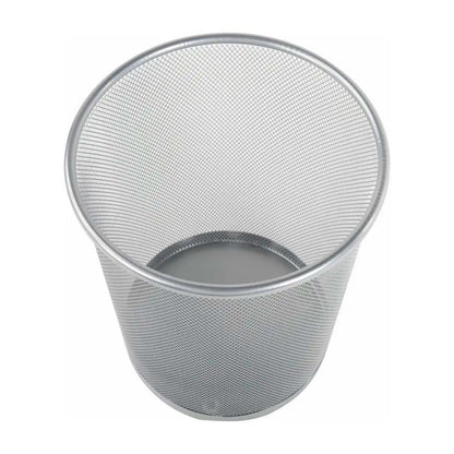 Cesto de Lixo Aramado Redondo 15L Prata Mai Home
