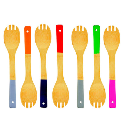 Colher de Bambu com Dentes 30cm Azul Claro Mai Home