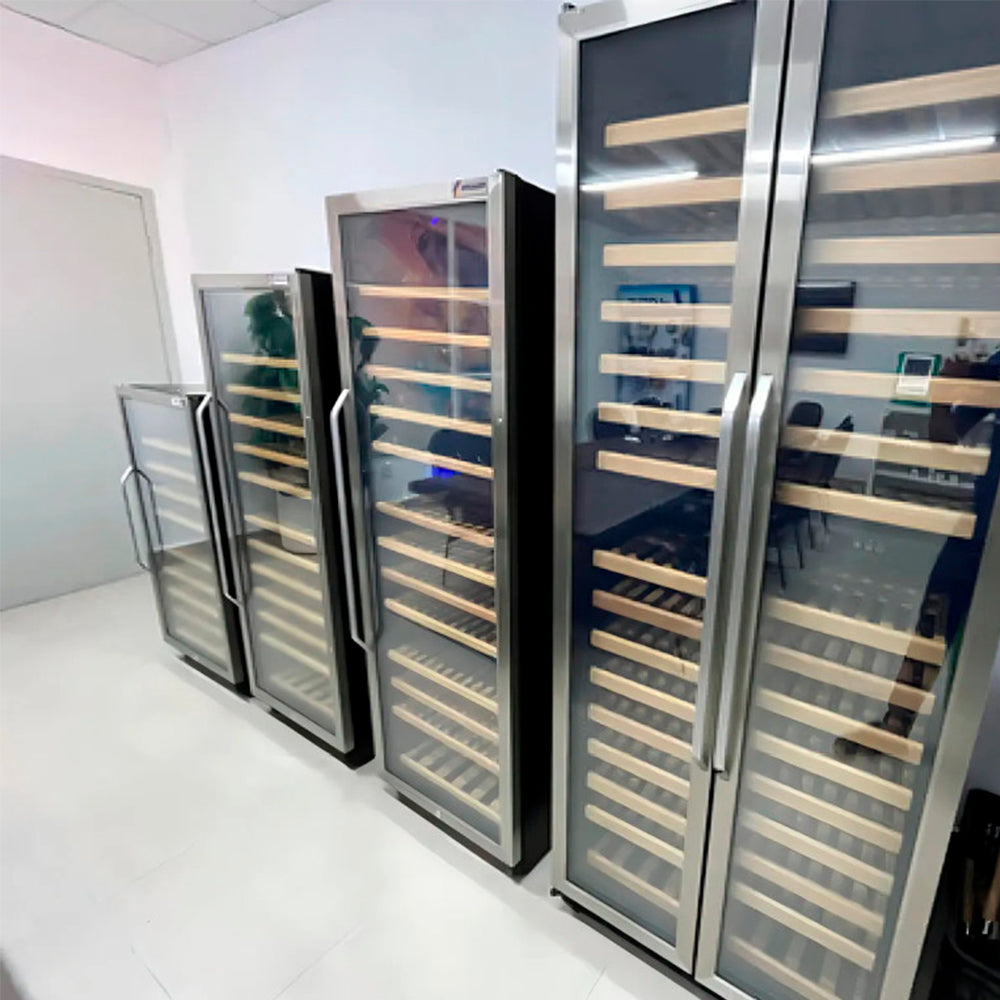 Adega Climatizada Krauer Triple Zone 145 Garrafas 220V em Inox com Compressor Silencioso e Vidro Duplo