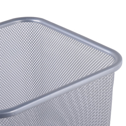 Cesto de Lixo Aramado Quadrado Prata 26x27cm Mai Home