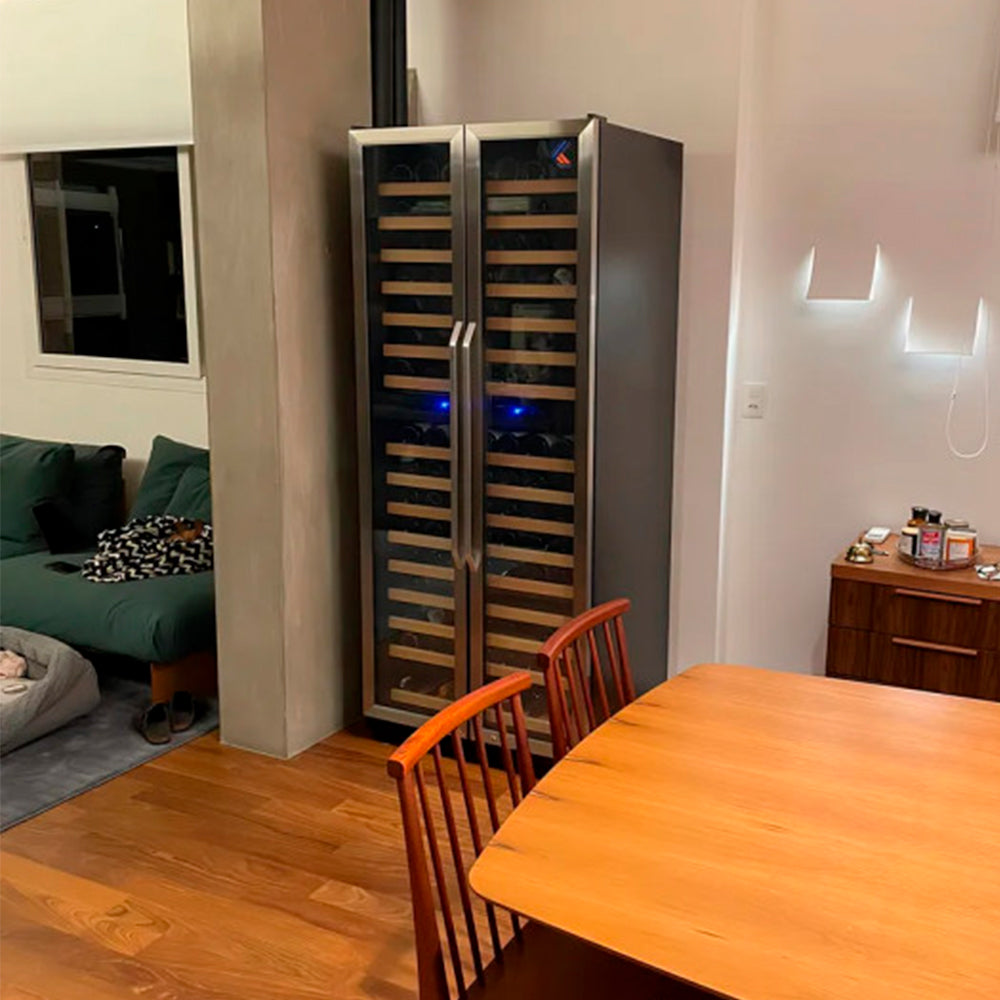 Adega Climatizada Krauer 255 Garrafas 220V com Compressor Silencioso e Vidro Duplo