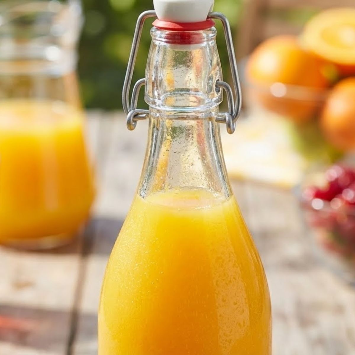 Garrafa de Vidro 500ml Home&Co Transparente com Trava na Tampa