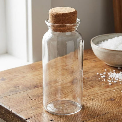 Pote de Vidro Borossilicato 850ml com Tampa de Cortiça Transparente