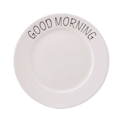 Prato Sobremesa Cerâmica 20cm Tea Good Morning Mai Home