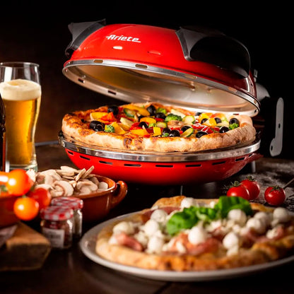 Forno de Pizza Elétrico 1200W Vermelho 127V Ariete Smart