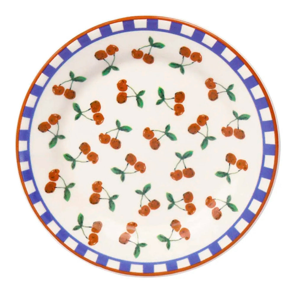 Aparelho de Jantar Chá 12 Peças Donna Jardim Cerejas Porcelana