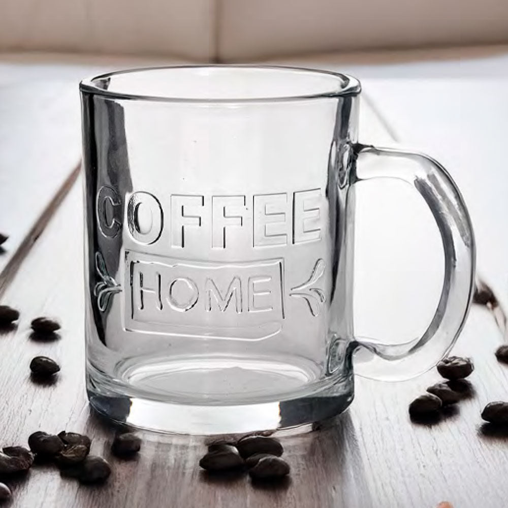 Caneca de Vidro Transparente 350ml Mai Home - Alta Durabilidade