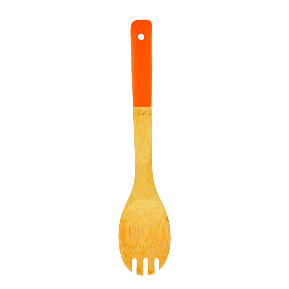 Colher de Bambu com Dentes 30cm Laranja Mai Home