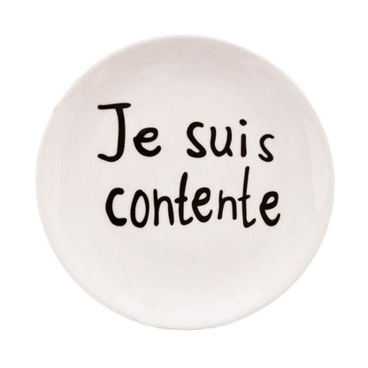 Prato Sobremesa Cerâmica 20cm Tea Je Suis Contente Mai Home