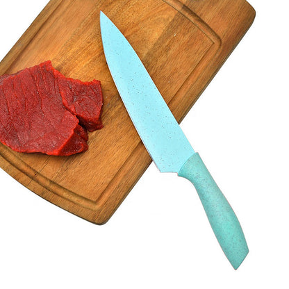 Kit de Facas e Descascador 3 Peças Aço Inox Azul Mai Home