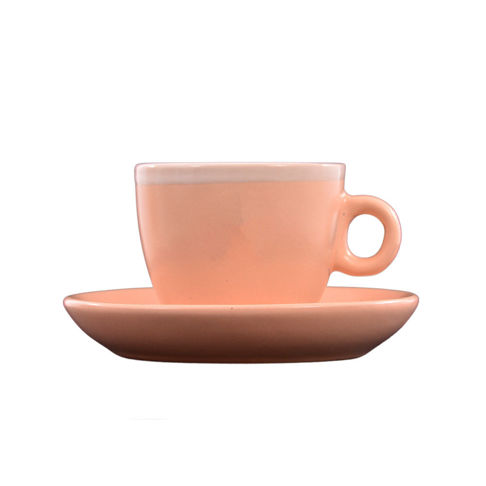 Conjunto de Xícaras e Pires Classic 8 Peças Cerâmica 100ml Mai Home