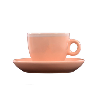 Conjunto de Xícaras e Pires Classic 8 Peças Cerâmica 100ml Mai Home