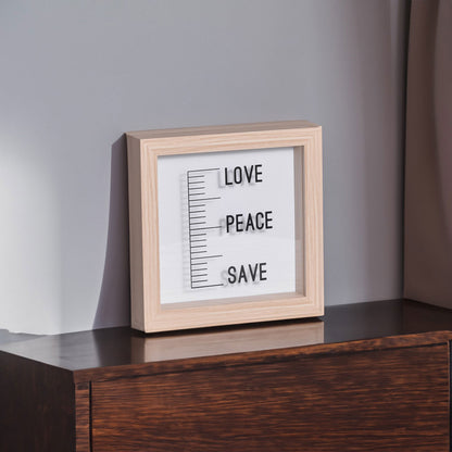 Quadro Cofre Save 20x20cm MDF Vidro Mai Home Artesanal