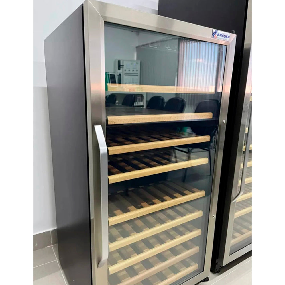 Adega Climatizada Krauer Dual Zone 68 Garrafas 220V com Compressor Silencioso e Vidro Duplo
