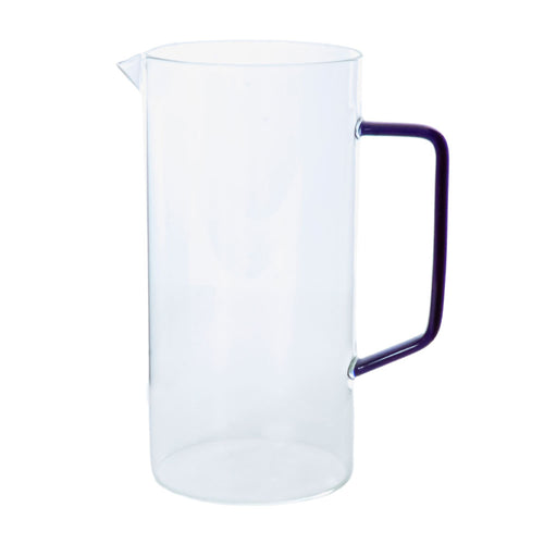 Jarra de Vidro Slim 1350ml com Alça Azul Mai Home