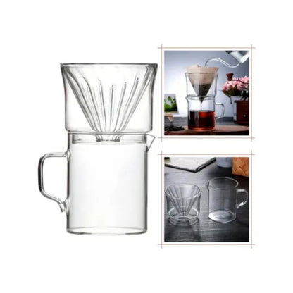 Jogo Passador de Café em Vidro 500ml com Suporte para Filtro