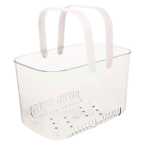 Cesta Multiuso Acrílica Transparente com Alça White Hangers Mai Home