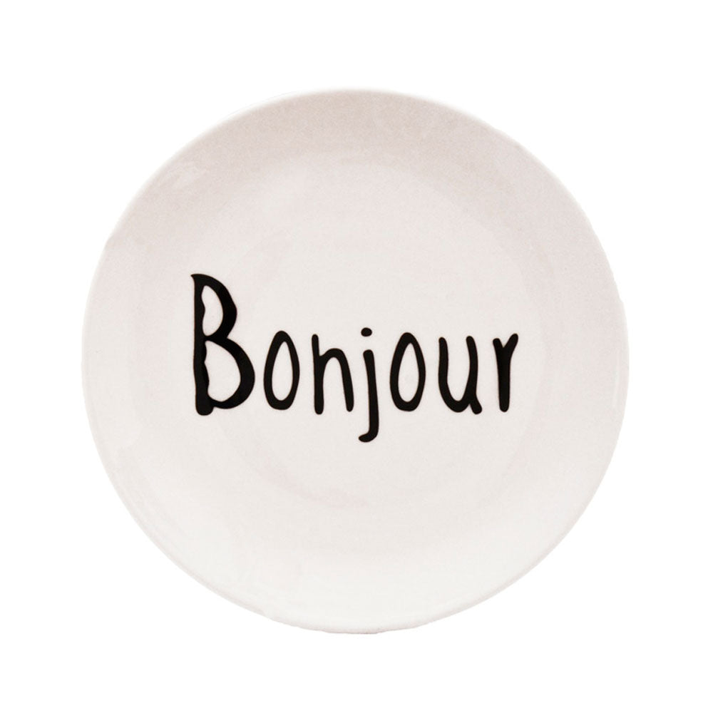 Prato Sobremesa Cerâmica Tea Bonjour 20cm Mai Home Elegante