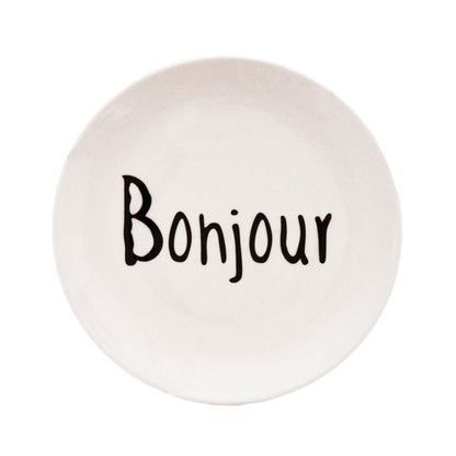 Prato Sobremesa Cerâmica Tea Bonjour 20cm Mai Home Elegante