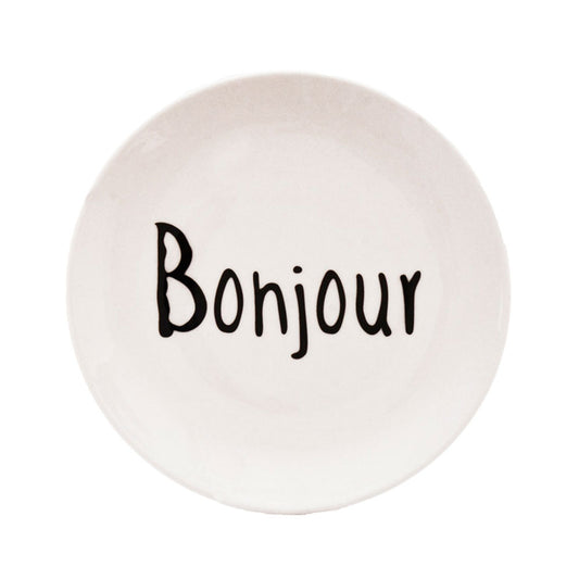 Prato Sobremesa Cerâmica Tea Bonjour 20cm Mai Home Elegante
