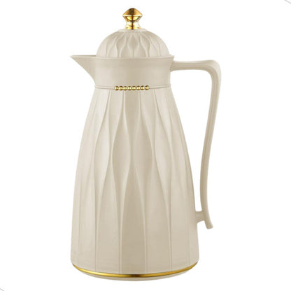 Garrafa Térmica 1L Mega Casa Outlet Bege Claro com Tampa Click