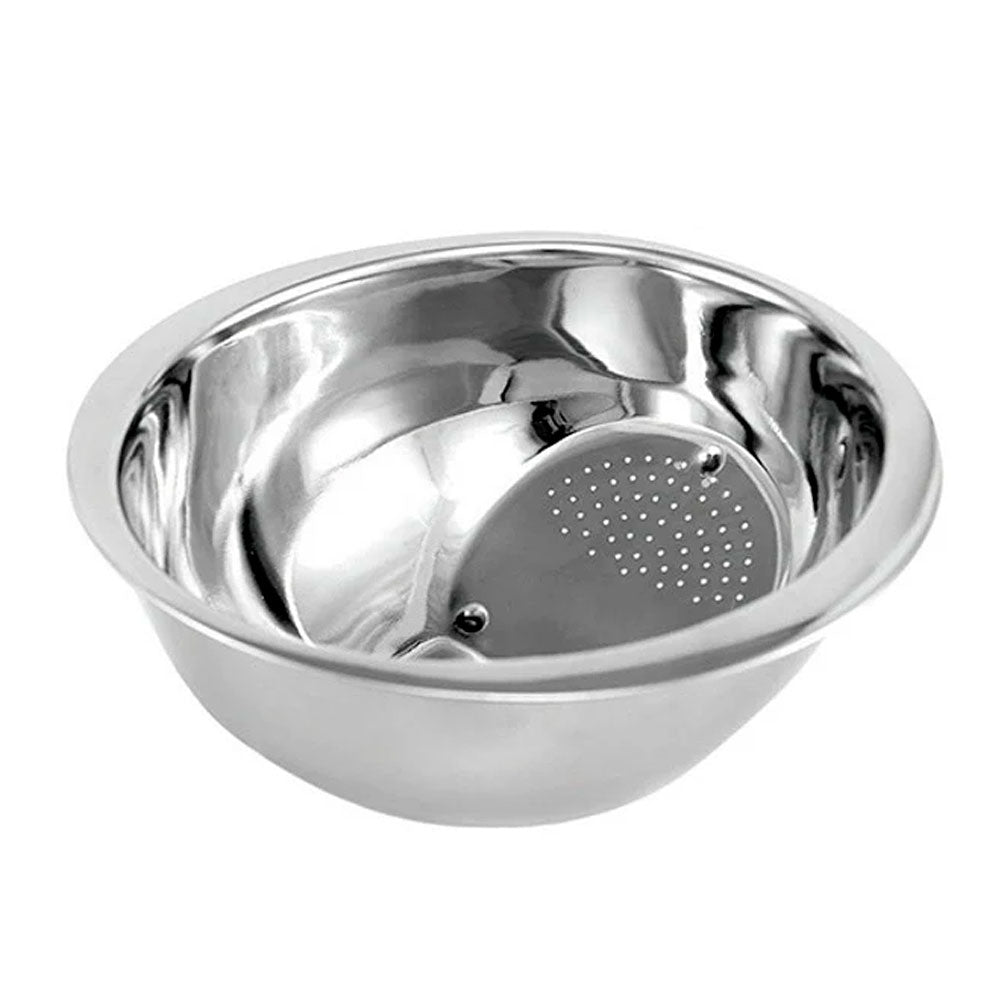 Escorredor de Arroz e Massas Aço Inox Mega Casa Outlet 24cm