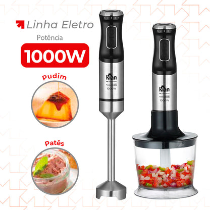 Mixer Turbo Inox Kian 1000W 3 em 1 127V - Bater, Misturar e Triturar