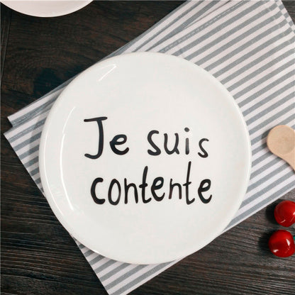 Prato Sobremesa Cerâmica 20cm Tea Je Suis Contente Mai Home