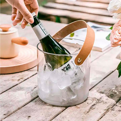 Balde de Gelo Acrílico Transparente 825ml Modern Stripes Mai Home