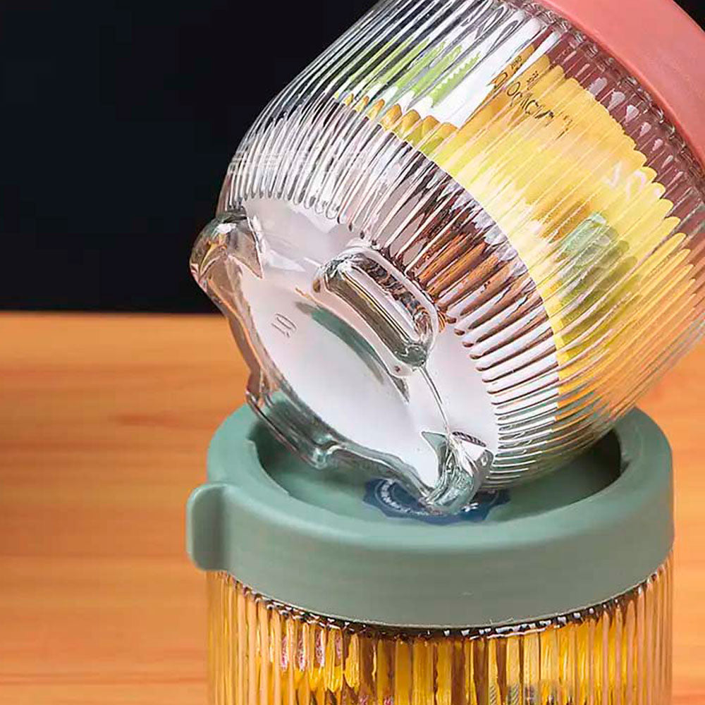 Conjunto de Potes de Vidro Canelados 3 Peças 450/900/1400ml Mai Home