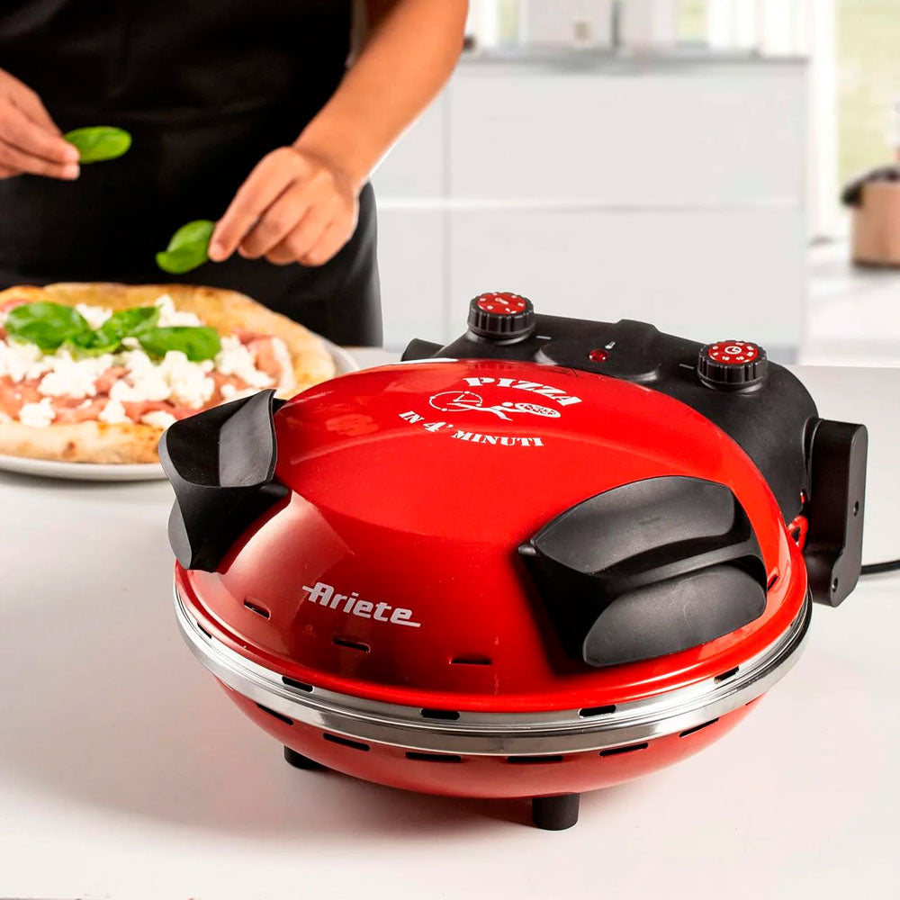 Forno de Pizza Elétrico 1200W Vermelho 127V Ariete Smart