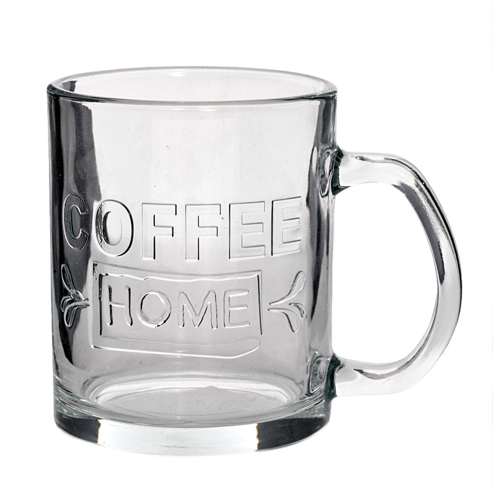 Caneca de Vidro Transparente 350ml Mai Home - Alta Durabilidade