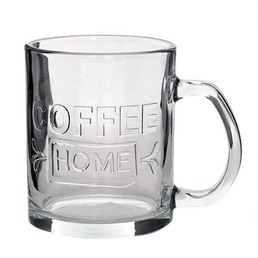 Caneca de Vidro Transparente 350ml Mai Home - Alta Durabilidade