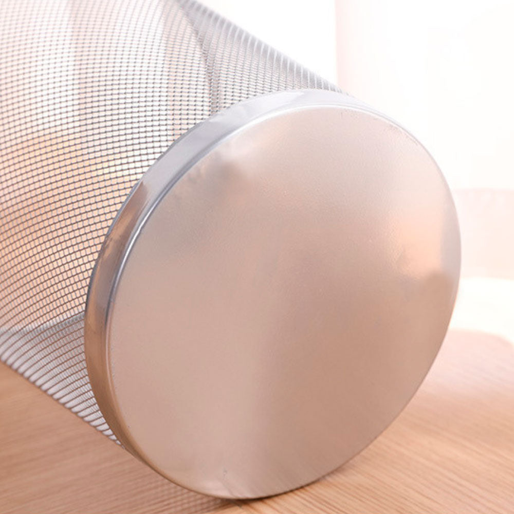 Cesto de Lixo Aramado Redondo 15L Prata Mai Home